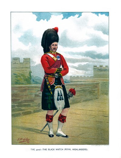42 ، The Black Watch Royal Highlanders ، c1890. بواسطة جيفري دوجلاس جايلز