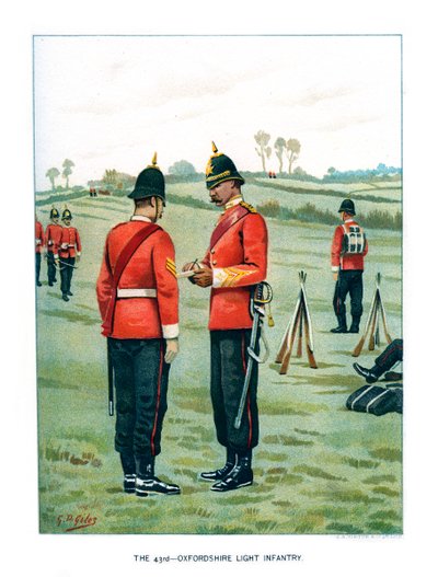 المشاة الخفيفة 43 أوكسفوردشاير ، c1890. بواسطة جيفري دوجلاس جايلز