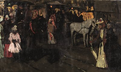 أمسية يوم الأحد في السد، أمستردام، حوالي عام 1895 (زيت على قماش) بواسطة جورج هندريك بريتنر