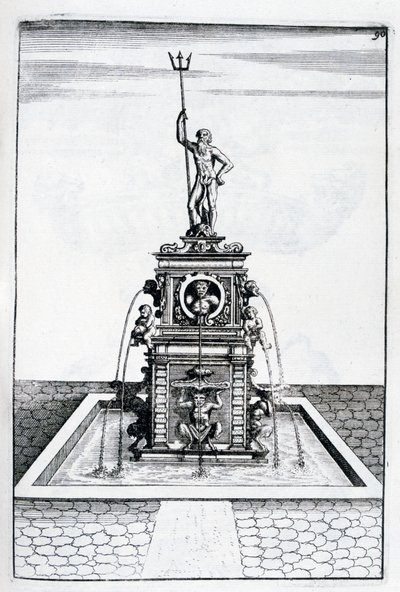 تصميم نافورة ، 1664 بواسطة جورج أندرياس بوكلر