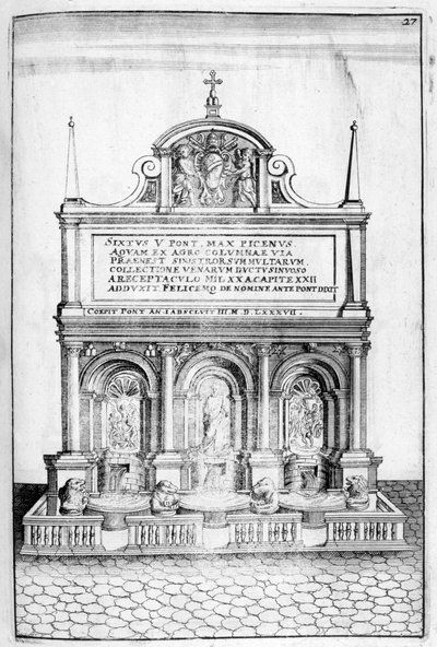 تصميم نافورة ، 1664 بواسطة جورج أندرياس بوكلر