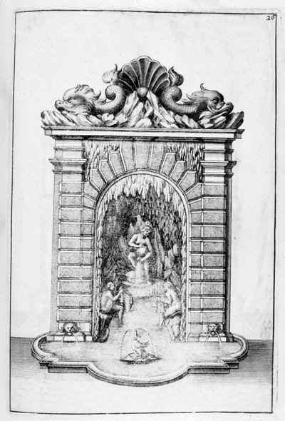 تصميم نافورة ، 1664 بواسطة جورج أندرياس بوكلر