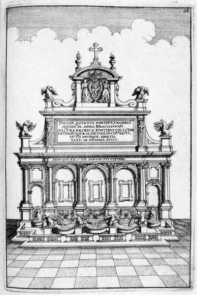 تصميم نافورة ، 1664 بواسطة جورج أندرياس بوكلر