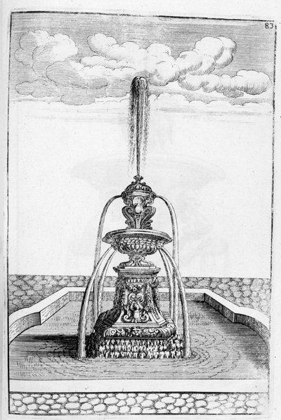 تصميم نافورة ، 1664 بواسطة جورج أندرياس بوكلر