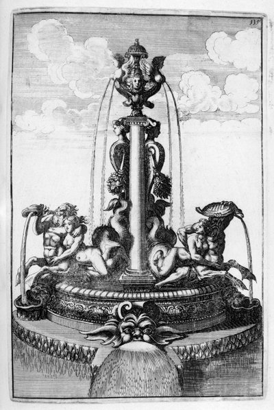 تصميم نافورة ، 1664 بواسطة جورج أندرياس بوكلر