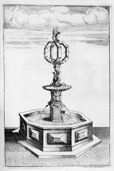 تصميم نافورة ، 1664 بواسطة جورج أندرياس بوكلر
