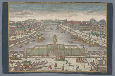 منظر لـ Pont Neuf فوق نهر السين في باريس ، باتجاه Pont Royal Gesicht der Neuen Bruck، gegen der Königl. بروك زو باريس بواسطة آدم بيريل