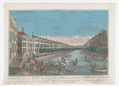 منظر على Herengracht في أمستردام يتطلع Herren Graben من Spiegel Strasse نحو Leidischer Graben في أمستردام (العنوان على الكائن) أمستردام (عنوان المسلسل) بواسطة جورج بالتازار بروبست