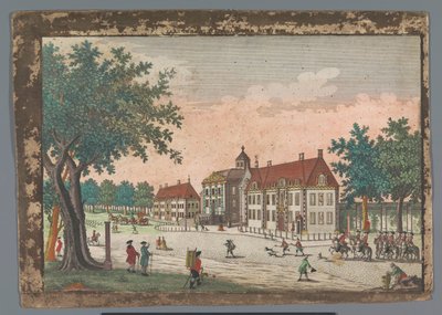 منظر لقصر هويس تن بوش في لاهاي Gesicht des Lust-Hausses Oranje Zaal (العنوان على الكائن) لاهاي (عنوان المسلسل) بواسطة إسحاق فان هاسترت
