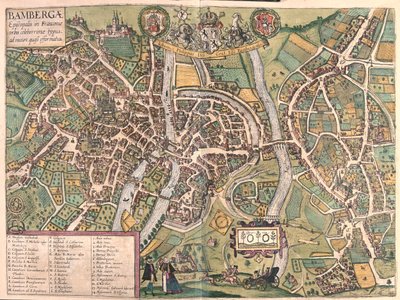 بامبرغن، ألمانيا - في كتاب "Civitates Orbis Terrarum" لجورج براون، كولونيا 1617 بواسطة جورج براون