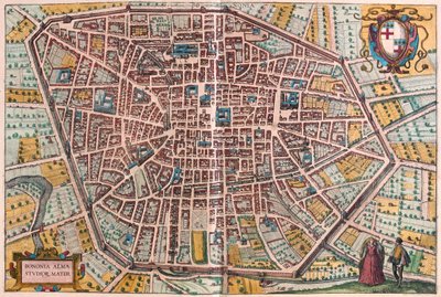 بولونيا، إيطاليا - في كتاب "Civitates Orbis Terrarum" لجورج براون، كولونيا 1617 بواسطة جورج براون