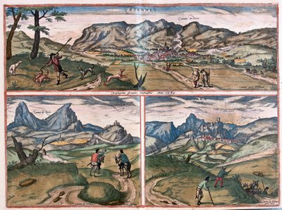 بورنيس، زهارة، إسبانيا - في "Civitates Orbis Terrarum" لجورج براون، كولونيا 1617 بواسطة جورج براون