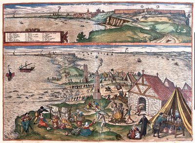 كاديس، إسبانيا - في كتاب "Civitates Orbis Terrarum" لجورج براون، كولونيا 1617 بواسطة جورج براون