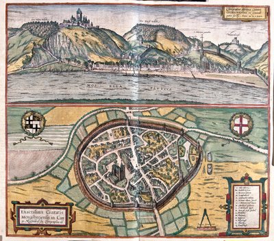 كوشيم، ألمانيا - في كتاب "Civitates Orbis Terrarum" لجورج براون، كولونيا 1617 بواسطة جورج براون