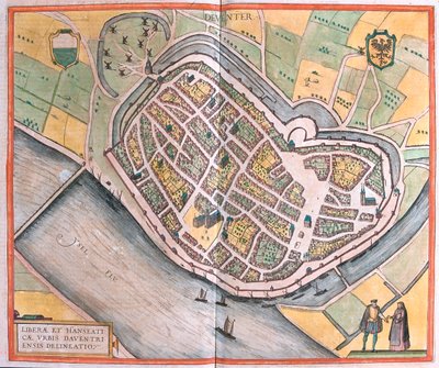 ديفينتر، هولندا - في كتاب "Civitates Orbis Terrarum" لجورج براون، كولونيا 1617 بواسطة جورج براون