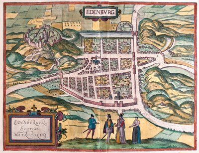 إدينبورغ - اسكتلندا، في "Civitates Orbis Terrarum" لجورج براون، كولونيا 1617 بواسطة جورج براون