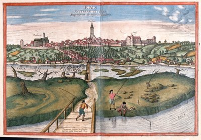 إينس، النمسا - في "Civitates Orbis Terrarum" لجورج براون، كولونيا 1617 بواسطة جورج براون