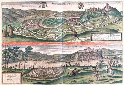 إزتيرجوم، المجر - في "Civitates Orbis Terrarum" لجورج براون، كولونيا 1617 بواسطة جورج براون