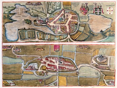 يوتين، ألمانيا - توندر، الدنمارك - في كتاب "Civitates Orbis Terrarum" لجورج براون، كولونيا 1617 بواسطة جورج براون