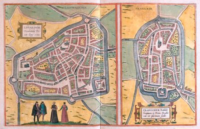 ليوواردن (الفريزية الغربية)، فرانكر، هولندا - في "Civitates Orbis Terrarum" لجورج براون، كولونيا 1617 بواسطة جورج براون
