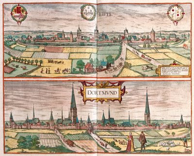 ليبه - دورتمود، ألمانيا - في "Civitates Orbis Terrarum" لجورج براون، كولونيا 1617 بواسطة جورج براون