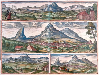صخرة العاشق - أرشيدونا، بالقرب من ملقة بإسبانيا - في كتاب "Civitates Orbis Terrarum" لجورج براون، كولونيا 1617 بواسطة جورج براون