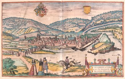 موندن، هانوفرش، ألمانيا - في كتاب "Civitates Orbis Terrarum" لجورج براون، كولونيا 1617 بواسطة جورج براون