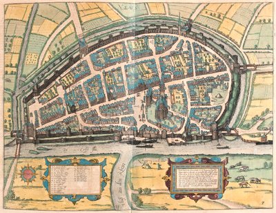 نويس، ألمانيا - في كتاب "Civitates Orbis Terrarum" لجورج براون، كولونيا 1617 بواسطة جورج براون