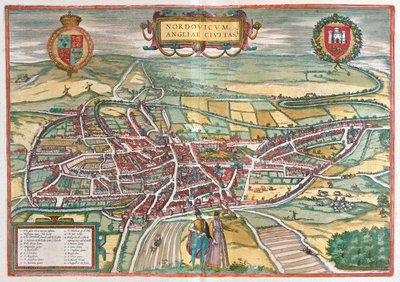 نورفولك - بريطانيا العظمى، في "Civitates Orbis Terrarum" لجورج براون، كولونيا 1617 بواسطة جورج براون