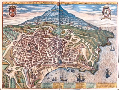 بالمانوفا، إيطاليا - في كتاب "Civitates Orbis Terrarum" لجورج براون، كولونيا 1617 بواسطة جورج براون