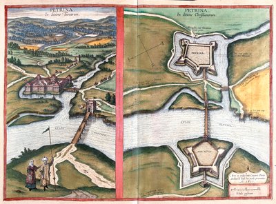 بترينيا، كرواتيا - في "Civitates Orbis Terrarum" لجورج براون، كولونيا 1617 بواسطة جورج براون