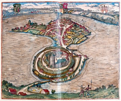 راتزبورغ، ألمانيا - في "Civitates Orbis Terrarum" لجورج براون، كولونيا 1617 بواسطة جورج براون
