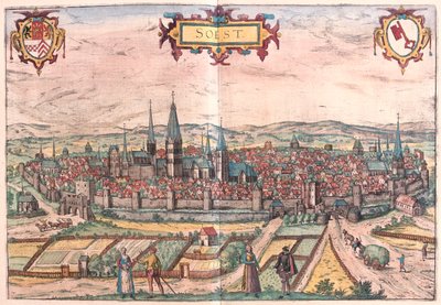 سوست، ألمانيا - في كتاب "Civitates Orbis Terrarum" لجورج براون، كولونيا 1617 بواسطة جورج براون
