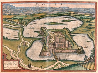 تاتا، المجر - في كتاب "Civitates Orbis Terrarum" لجورج براون، كولونيا 1617 بواسطة جورج براون