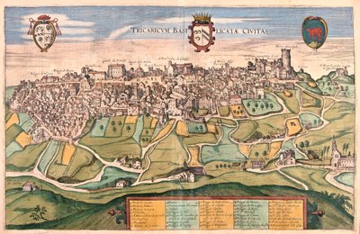 تريكاريكو، إيطاليا - في كتاب "Civitates Orbis Terrarum" لجورج براون، كولونيا 1617 بواسطة جورج براون