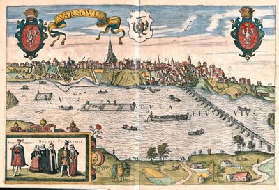 فارسافيا، بولندا - في كتاب "Civitates Orbis Terrarum" لجورج براون، كولونيا 1617 بواسطة جورج براون