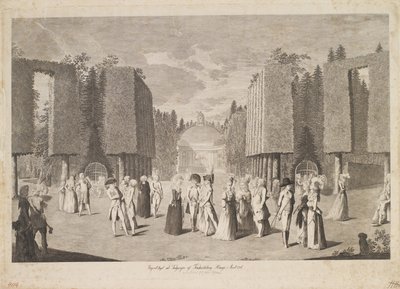 تم التقاط الصورة عند مدخل Friederichsberg Hauge في عام 1786 بواسطة مدرسة جورج كريستيان