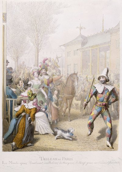 ماردي غراس ، Boulevard des Italiens ، 1831 (مرحاض على ورق) بواسطة جورج إيمانويل أوبيتز