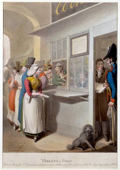 الكاتب العام للطباعة الحجرية في القصر الملكي لجورج إيمانويل أوبيتز (1775-1841) في القرن التاسع عشر في باريس ، متحف كارنافالي بواسطة جورج إيمانويل أوبيتز