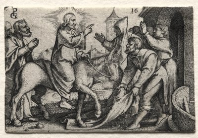 حياة يسوع المسيح: دخول المسيح القدس ، ج. 1534-35. بواسطة جورج بينز