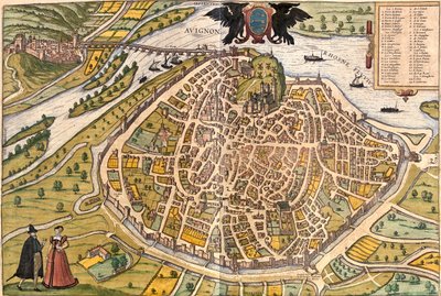 أفينيون، فرنسا بواسطة جورج وهوجنبرج فرانز (1535-90) براون