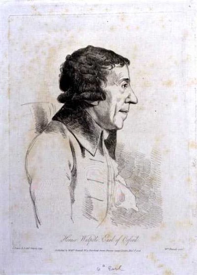 هوراس والبول ، إيرل أورفورد الرابع (1717-97) ، نقشه ويليام دانييل (1769-1837) بواسطة جورج (بعد) الرقص