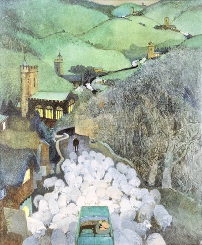Sheep on the Road (لجنة غلاف مجلة بانش) بواسطة جورج آدمسون