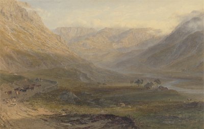 نانت فرانكون ، شمال ويلز ، 1862 (جرافيت ، مرحاض ، كشط ولثة على ورق) بواسطة جورج آرثر فريب
