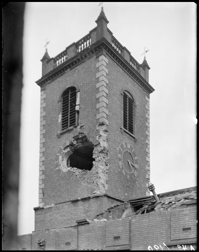 كنيسة سانت جون ، هاي ستريت ، ديريتند ، برمنغهام ، وست ميدلاندز ، 1941. بواسطة جورج برنارد ماسون
