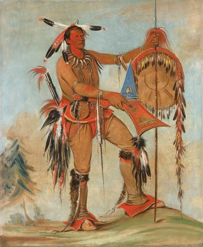 Ah-móu-a ، الحوت ، أحد الشجعان الرئيسيين لـ Kee-o-kúk ، 1835. بواسطة جورج كاتلين