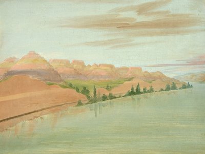 جميلة كلاي بلافز ، 1900 ميل فوق سانت لويس ، 1832. بواسطة جورج كاتلين