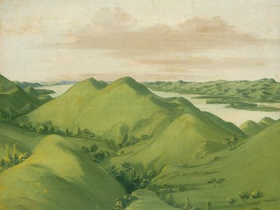 بيوتيفول غراسي بلافز ، 110 أميال فوق سانت لويس ، 1832. بواسطة جورج كاتلين