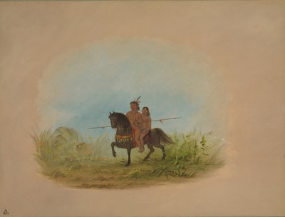 العروس والعريس على ظهور الخيل - كونيبو 18541869. بواسطة جورج كاتلين