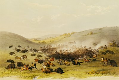 الجاموس هانت ، المحيطي ، c.1832 بواسطة جورج كاتلين